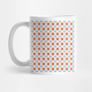 Blue and Orange star pattern Mug